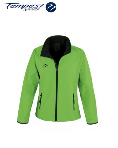 Umpires Women's Green Black Soft Shell Jacket